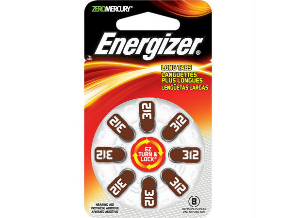 Energizer Batteri Ultra 312 Batterier til høreapparat 
